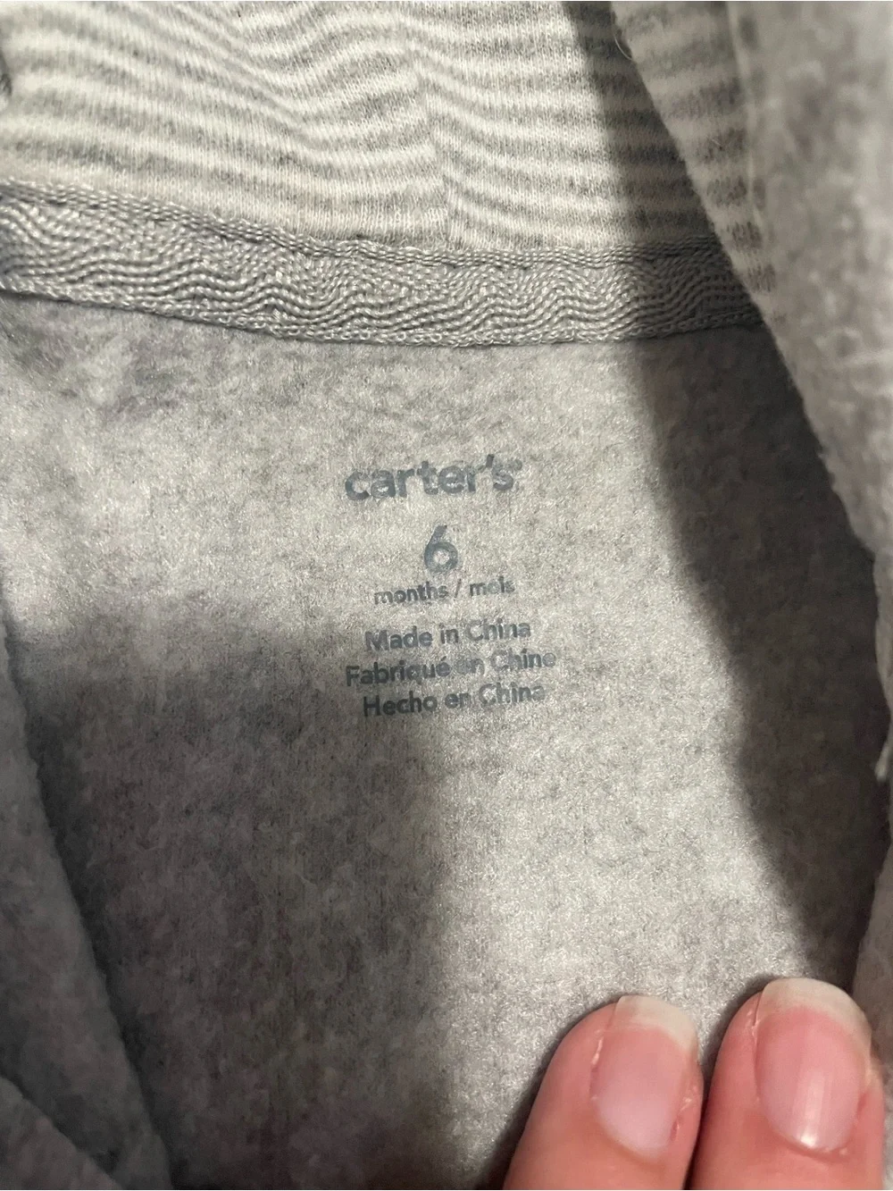 2/$12 Grey “Little Bandit” Fleece Jumpsuit